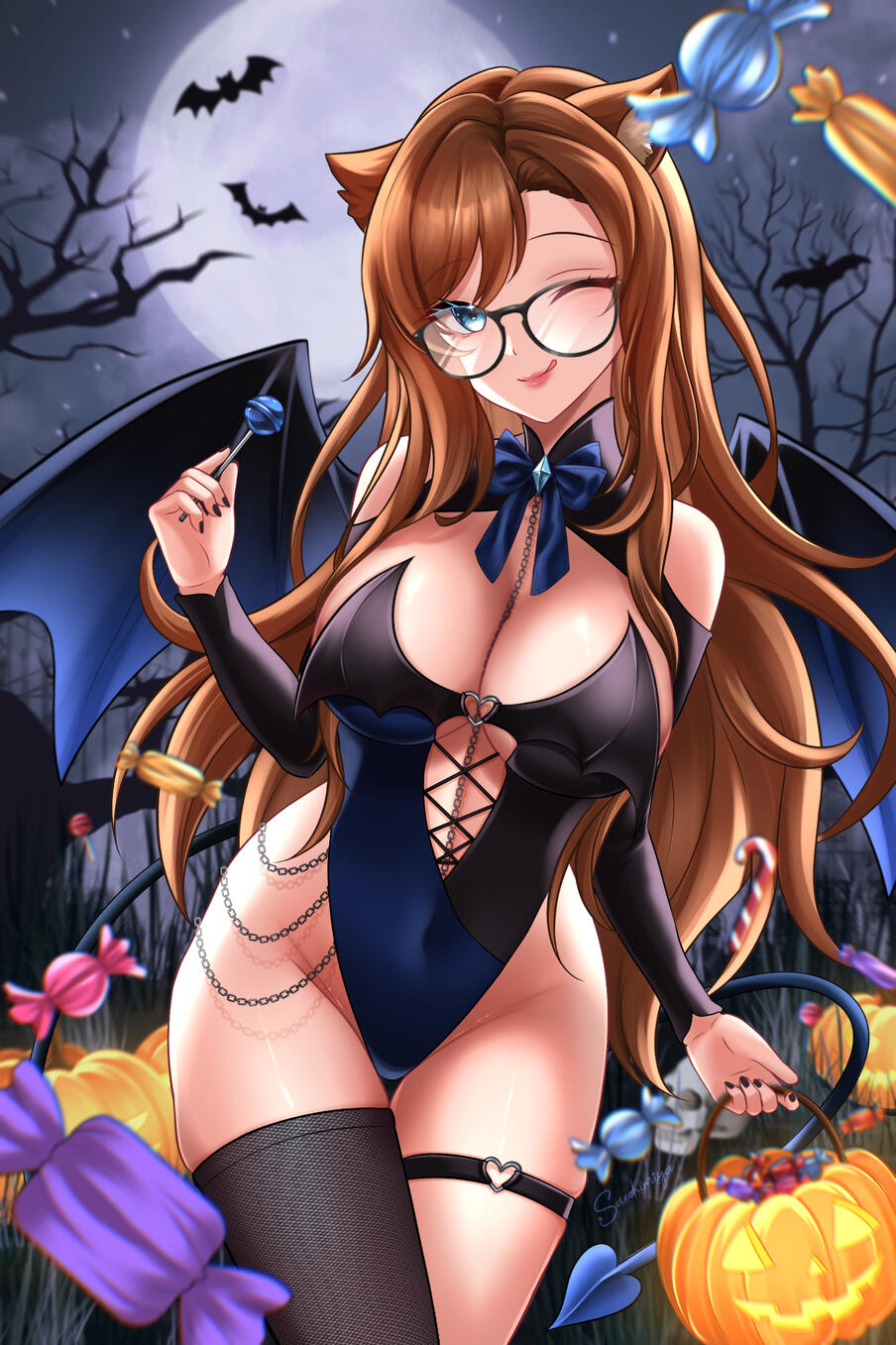 gin halloween succubus rendered